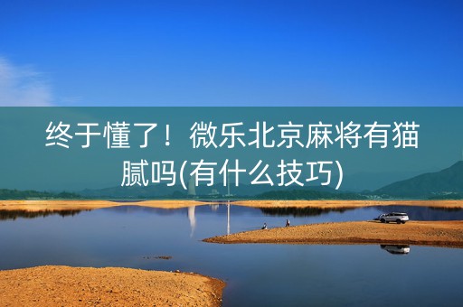 终于懂了！微乐北京麻将有猫腻吗(有什么技巧)