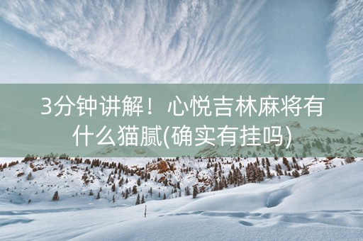 3分钟讲解！心悦吉林麻将有什么猫腻(确实有挂吗)