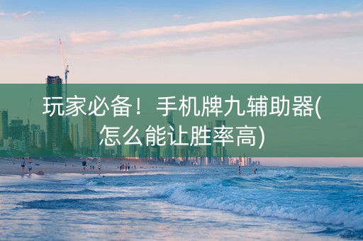 玩家必备！手机牌九辅助器(怎么能让胜率高)