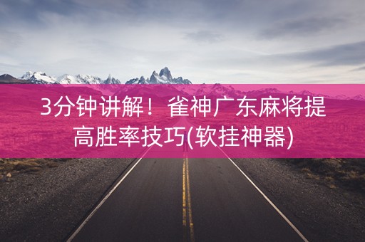 3分钟讲解！雀神广东麻将提高胜率技巧(软挂神器)