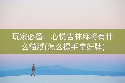 玩家必备！心悦吉林麻将有什么猫腻(怎么提手拿好牌)