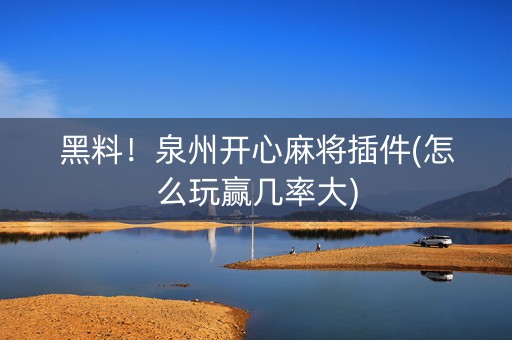 黑料！泉州开心麻将插件(怎么玩赢几率大)