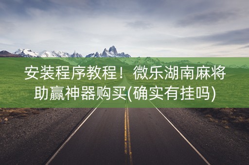 安装程序教程！微乐湖南麻将助赢神器购买(确实有挂吗)