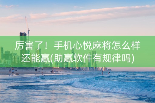 厉害了！手机心悦麻将怎么样还能赢(助赢软件有规律吗)