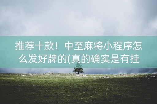 推荐十款！中至麻将小程序怎么发好牌的(真的确实是有挂)