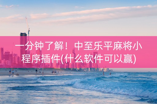 一分钟了解！中至乐平麻将小程序插件(什么软件可以赢)