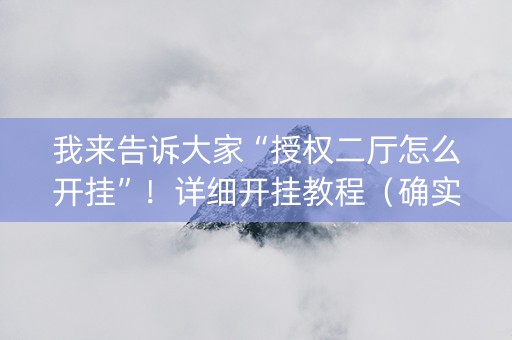 我来告诉大家“授权二厅怎么开挂”！详细开挂教程（确实真的有挂)-知乎