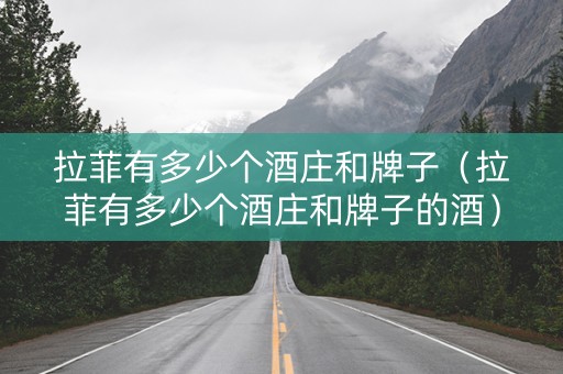 拉菲有多少个酒庄和牌子（拉菲有多少个酒庄和牌子的酒）