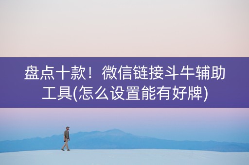 盘点十款！微信链接斗牛辅助工具(怎么设置能有好牌)