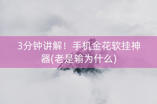 3分钟讲解！手机金花软挂神器(老是输为什么)
