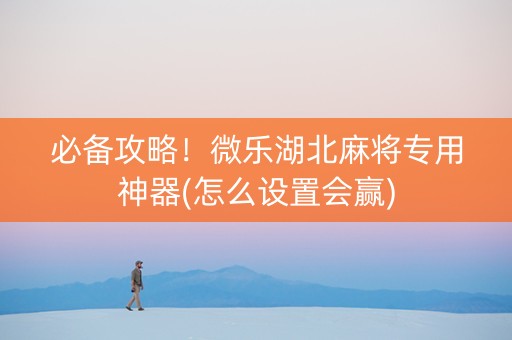 必备攻略！微乐湖北麻将专用神器(怎么设置会赢)