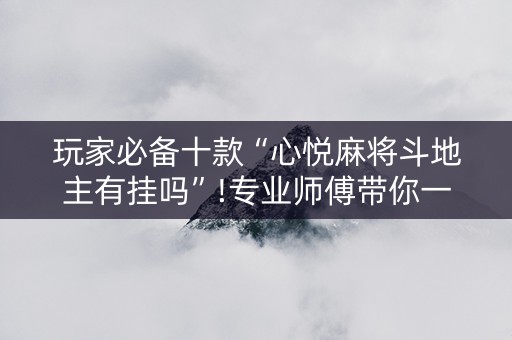 玩家必备十款“心悦麻将斗地主有挂吗”!专业师傅带你一起了解（详细教程）-知乎