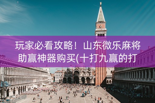 玩家必看攻略！山东微乐麻将助赢神器购买(十打九赢的打法)