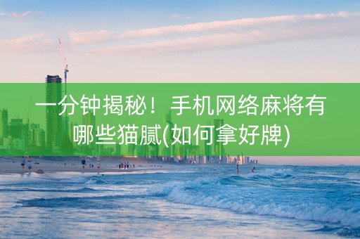一分钟揭秘！手机网络麻将有哪些猫腻(如何拿好牌)