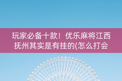 玩家必备十款！优乐麻将江西抚州其实是有挂的(怎么打会赢)