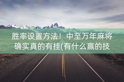 胜率设置方法！中至万年麻将确实真的有挂(有什么赢的技巧)