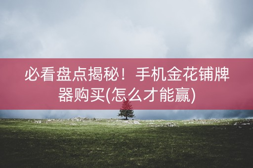 必看盘点揭秘！手机金花铺牌器购买(怎么才能赢)