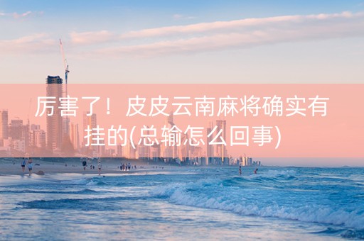 厉害了！皮皮云南麻将确实有挂的(总输怎么回事)