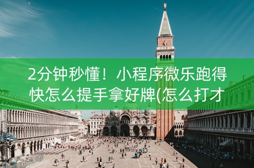 2分钟秒懂！小程序微乐跑得快怎么提手拿好牌(怎么打才会赢)
