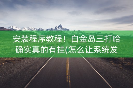 安装程序教程！白金岛三打哈确实真的有挂(怎么让系统发好牌)