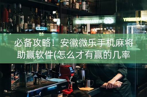 必备攻略！安徽微乐手机麻将助赢软件(怎么才有赢的几率)