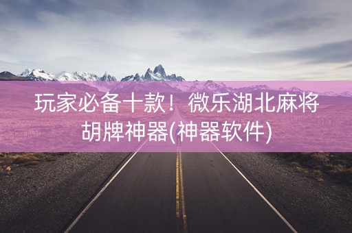 玩家必备十款！微乐湖北麻将胡牌神器(神器软件)