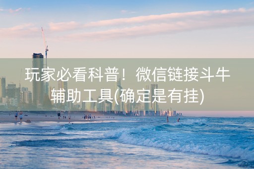 玩家必看科普！微信链接斗牛辅助工具(确定是有挂)