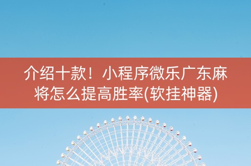 介绍十款！小程序微乐广东麻将怎么提高胜率(软挂神器)