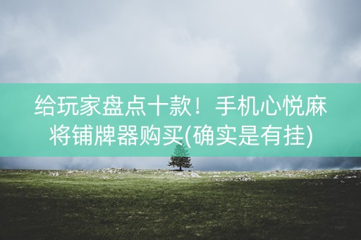 给玩家盘点十款！手机心悦麻将铺牌器购买(确实是有挂)