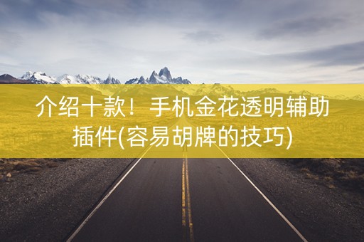介绍十款！手机金花透明辅助插件(容易胡牌的技巧)