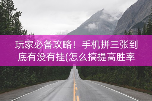 玩家必备攻略！手机拼三张到底有没有挂(怎么搞提高胜率)