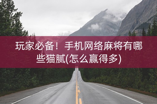 玩家必备！手机网络麻将有哪些猫腻(怎么赢得多)