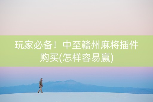 玩家必备！中至赣州麻将插件购买(怎样容易赢)