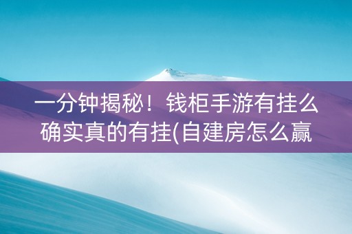 一分钟揭秘！钱柜手游有挂么确实真的有挂(自建房怎么赢)