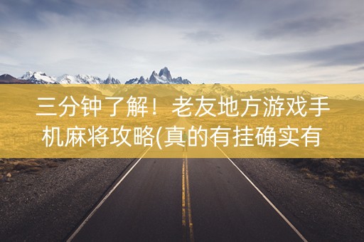三分钟了解！老友地方游戏手机麻将攻略(真的有挂确实有挂)