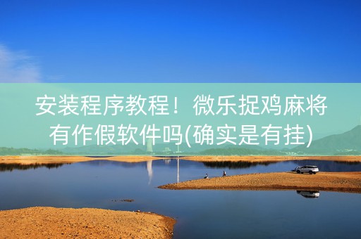 安装程序教程！微乐捉鸡麻将有作假软件吗(确实是有挂)