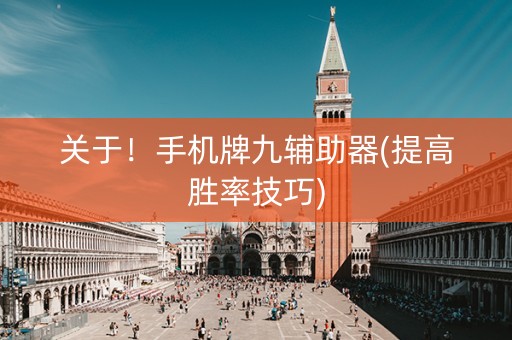 关于！手机牌九辅助器(提高胜率技巧)