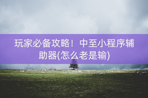 玩家必备攻略！中至小程序辅助器(怎么老是输)