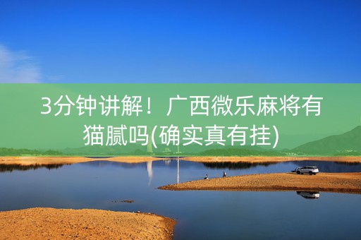 3分钟讲解！广西微乐麻将有猫腻吗(确实真有挂)
