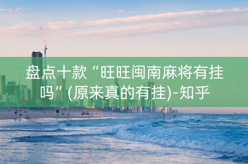 盘点十款“旺旺闽南麻将有挂吗”(原来真的有挂)-知乎