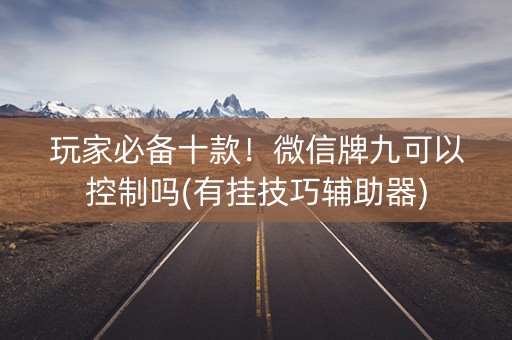 玩家必备十款！微信牌九可以控制吗(有挂技巧辅助器)