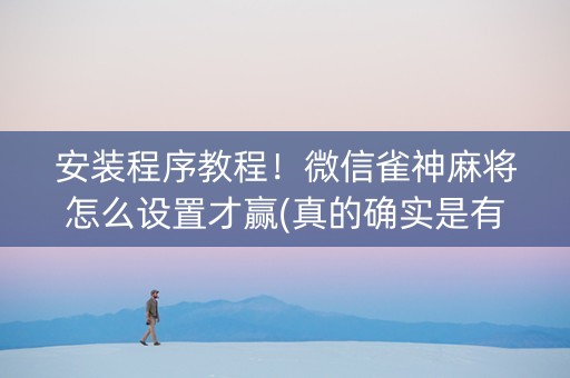 安装程序教程！微信雀神麻将怎么设置才赢(真的确实是有挂)