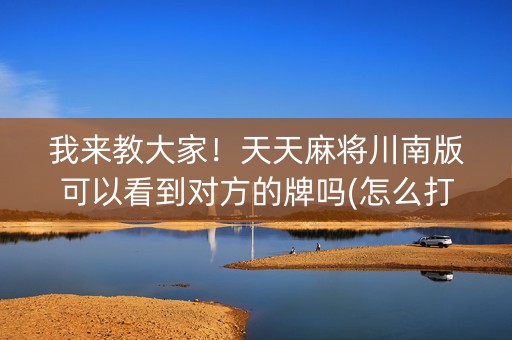 我来教大家！天天麻将川南版可以看到对方的牌吗(怎么打系统才能给好牌)