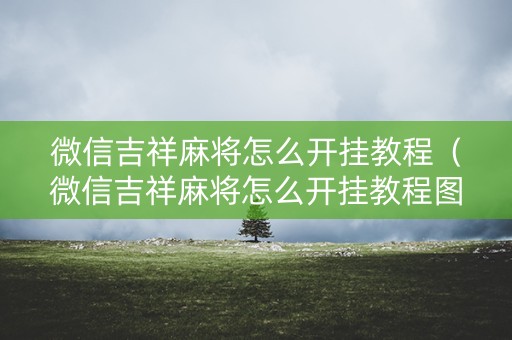 微信吉祥麻将怎么开挂教程（微信吉祥麻将怎么开挂教程图片）