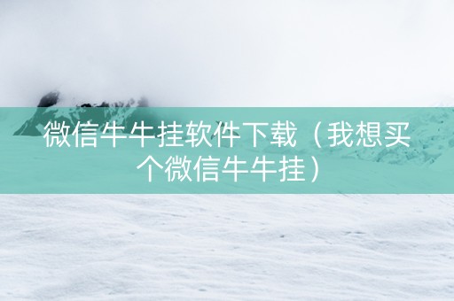 微信牛牛挂软件下载（我想买个微信牛牛挂）