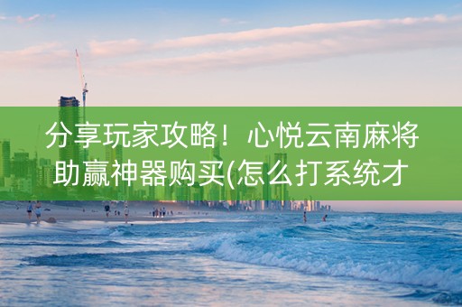 分享玩家攻略！心悦云南麻将助赢神器购买(怎么打系统才能给好牌)
