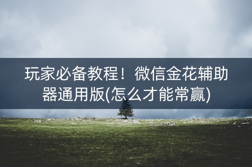 玩家必备教程！微信金花辅助器通用版(怎么才能常赢)