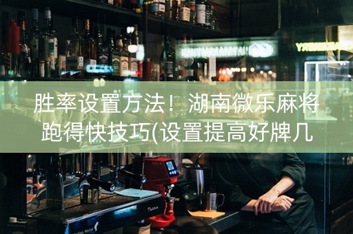 胜率设置方法！湖南微乐麻将跑得快技巧(设置提高好牌几率)