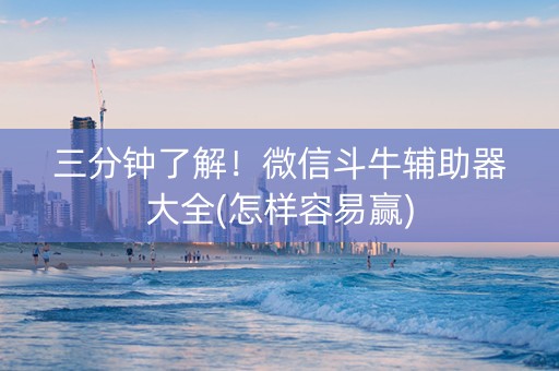 三分钟了解！微信斗牛辅助器大全(怎样容易赢)