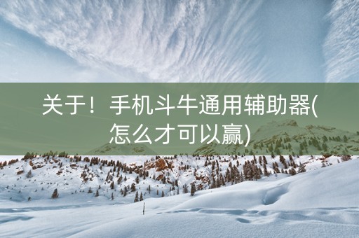 关于！手机斗牛通用辅助器(怎么才可以赢)